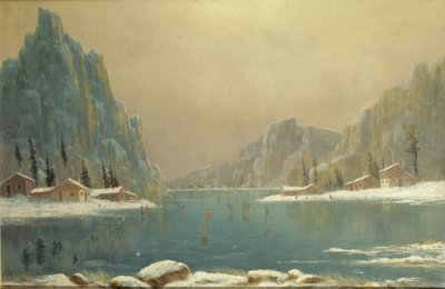 湖上的滑冰者，19世纪 作者 尼尔斯·汉斯·克里斯蒂安森
