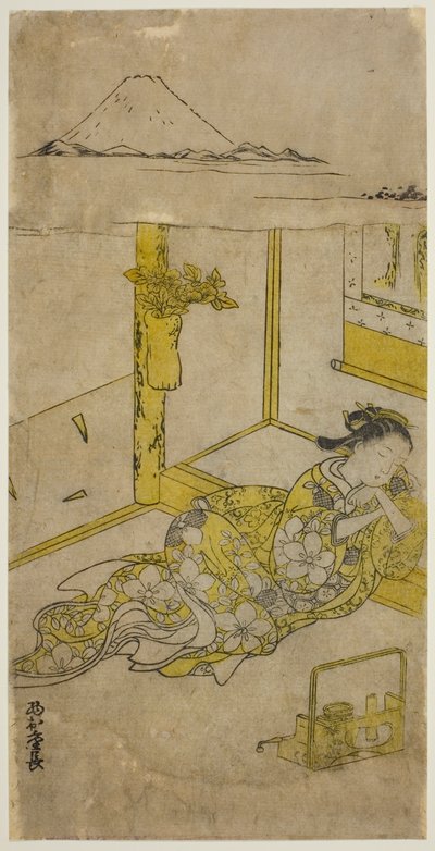 富士山下熟睡的少女 作者 西村重永