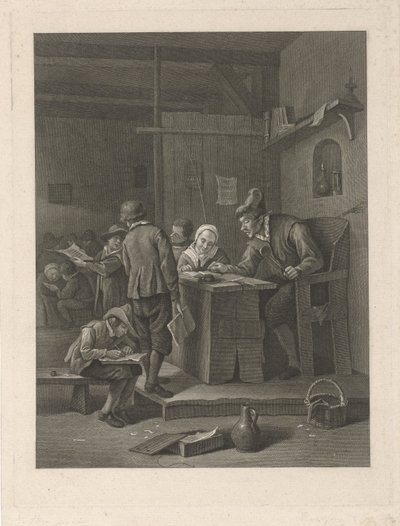 有老师和孩子们的教室 作者 扬·哈维克斯（Jan Havicksz）。斯汀