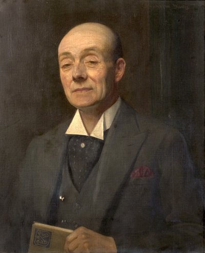 Edward P. Day，宾厄姆公立小学校长（布面油画） 作者 诺埃尔·丹霍姆·戴维斯