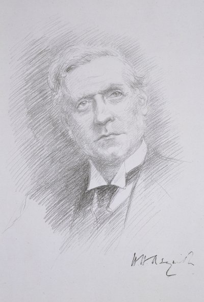 Herbert Henry Asquith（1881-1947）的肖像，来自Entente Cordiale的一张专辑，1909年 作者 诺埃尔·多维尔（Noel Dorville）