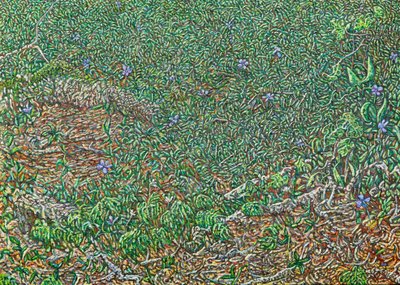 恩齐贝特，2023 年（亚麻布油画） 作者 诺埃尔·潘恩