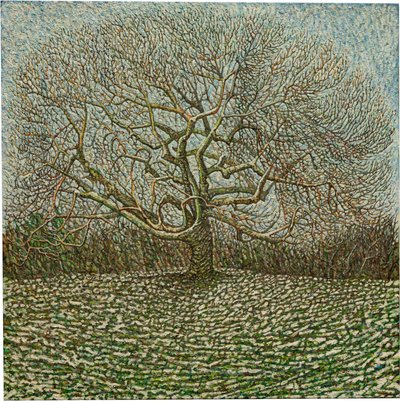 去年冬天的树》，2023 年（亚麻布油画） 作者 诺埃尔·潘恩