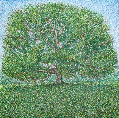 长夏之树，2024 年（亚麻布油画） 作者 诺埃尔·潘恩
