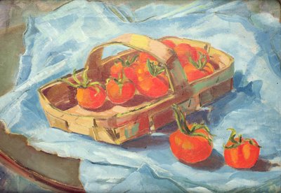 西红柿篮，c.1936（布面油画） 作者 诺拉萨默斯
