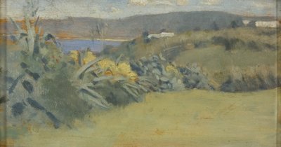 丹吉尔风景，约 1885 年（面板上的油） 作者 诺曼·加斯汀