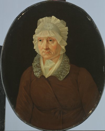 一个老妇人的画象，c.1800 作者 German Master