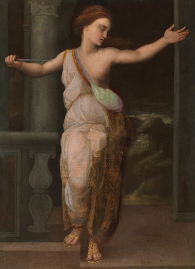 Lucretia自杀，约1530-50（面板上的油） 作者 北欧学校