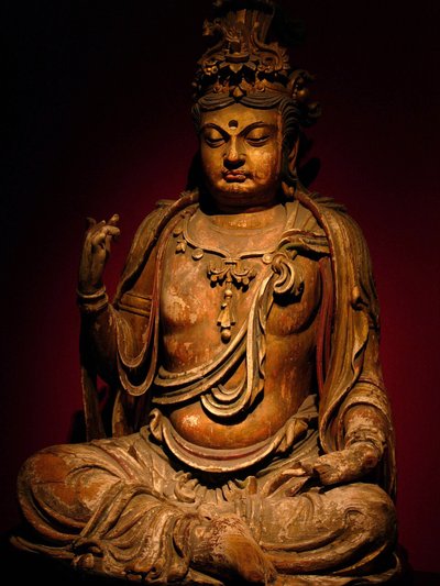 宋代（960-1279年）彩绘木雕《菩提萨埵》，上海国家博物馆。摄影，Leonard de Selva，中国，2006。 作者 北宋中文学校