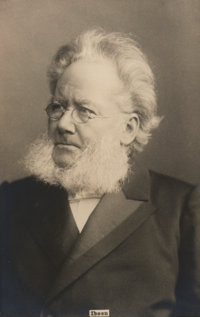 Henrik Ibsen，挪威剧作家和诗人（黑白照片） 作者 挪威摄影师
