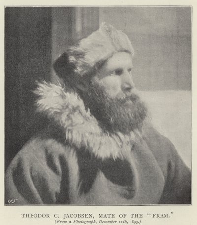 Theodor C Jacobsen，“Fram”的伴侣（黑白照片） 作者 挪威摄影师