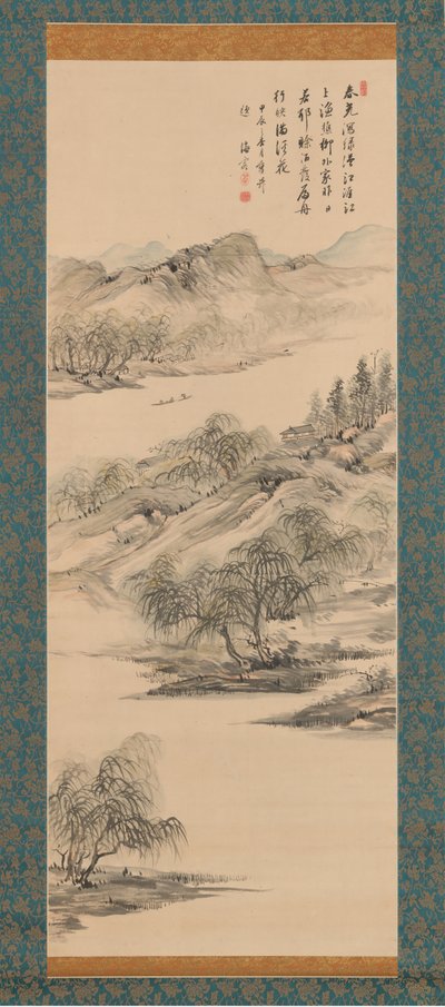 春天的风景，1844年。 作者 火菜海奥