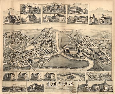 罗德岛州朗斯代尔，1888 年。 作者 哦，贝利和公司。