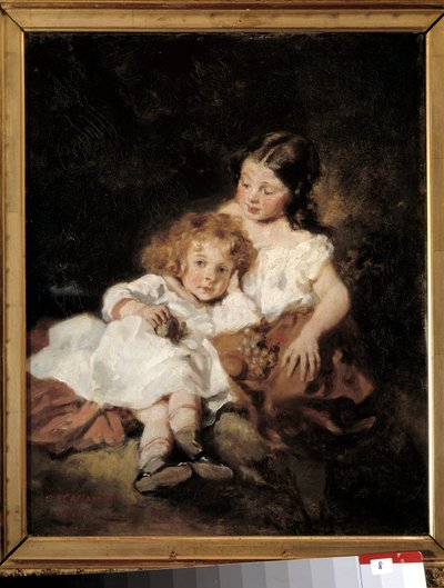大姐姐 Octave Tassaert (1800-1874) 的画作 19 世纪 Bayonne，Musee Bonnat。 作者 八度塔萨特