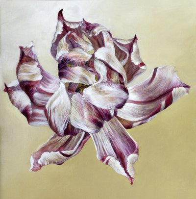 郁金香》，2013 年（木板上的丙烯画） 作者 奥迪尔·基德