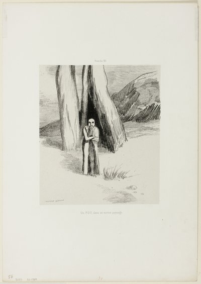 荒原上的疯子》，第 3 版，共 6 页 作者 奥迪隆·雷顿（Odilon Redon）