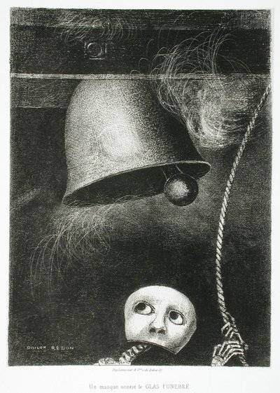 面具敲响丧钟 作者 奥迪隆·雷顿（Odilon Redon）