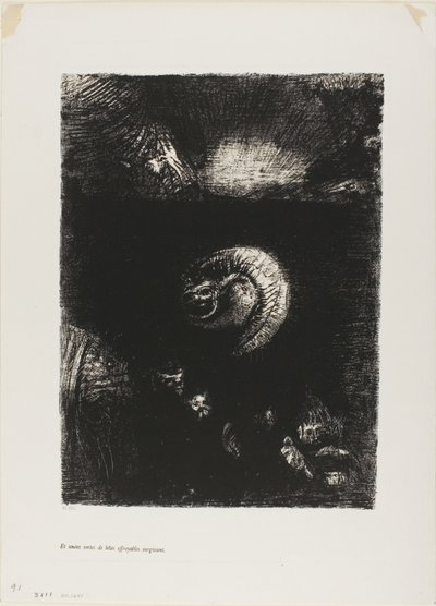 各种可怕的生物出现了，第 8 版，共 10 页 作者 奥迪隆·雷顿（Odilon Redon）
