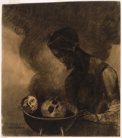 女巫的熔炉 作者 奥迪隆·雷顿（Odilon Redon）