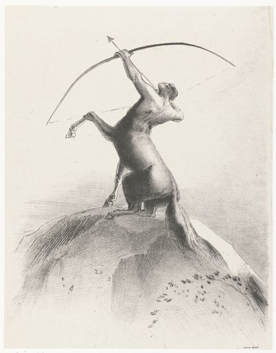 半人马瞄准天空
半人马瞄准天空 作者 奥迪隆·雷顿（Odilon Redon）