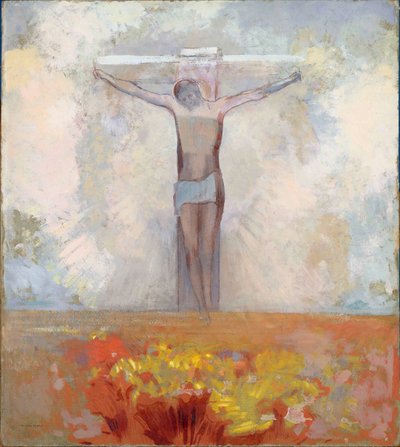 十字架上的基督，约1910年。 作者 奥迪隆·雷顿（Odilon Redon）