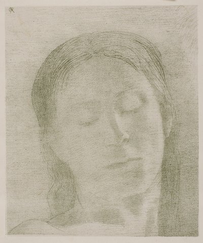 闭眼 作者 奥迪隆·雷顿（Odilon Redon）