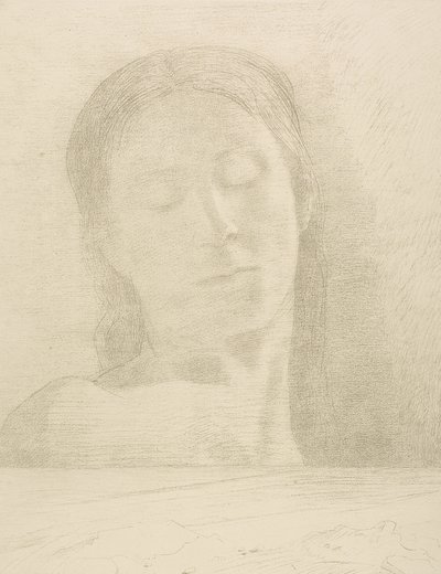闭上眼睛 作者 奥迪隆·雷顿（Odilon Redon）