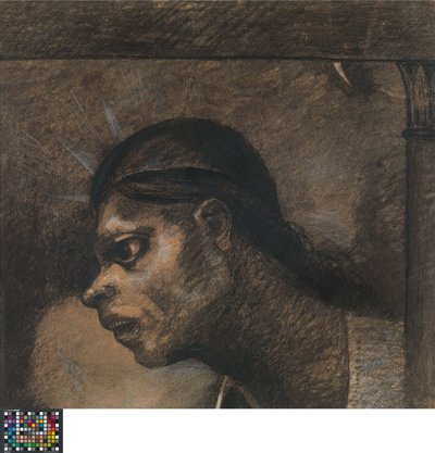荷兰语：人民的男子汉。埃德蒙德-皮卡尔（Edmond Picard）为《Le Juré》的插图绘制的图画 作者 奥迪隆·雷顿（Odilon Redon）