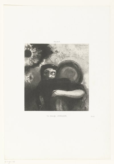 奇怪的戏法师
Un étrange JONGLEUR（标题见实物） 作者 奥迪隆·雷顿（Odilon Redon）