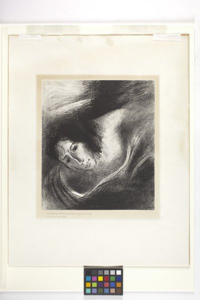 和引诱他们的魔鬼（中国贴花纸版画） 作者 奥迪隆·雷顿（Odilon Redon）