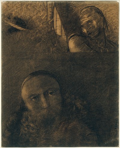 浮士德与梅菲斯特 作者 奥迪隆·雷顿（Odilon Redon）
