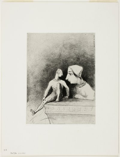 Felineness》，选自《梦中》第七版 作者 奥迪隆·雷顿（Odilon Redon）