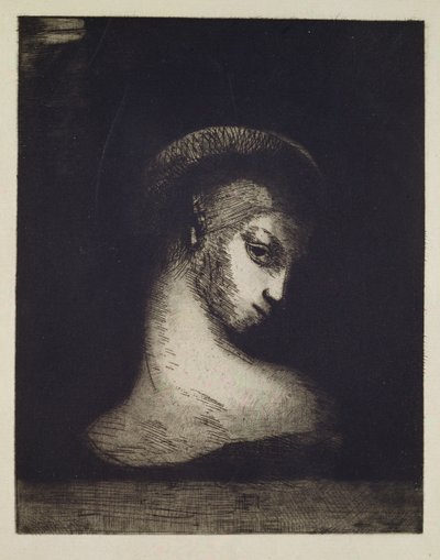 女头 作者 奥迪隆·雷顿（Odilon Redon）