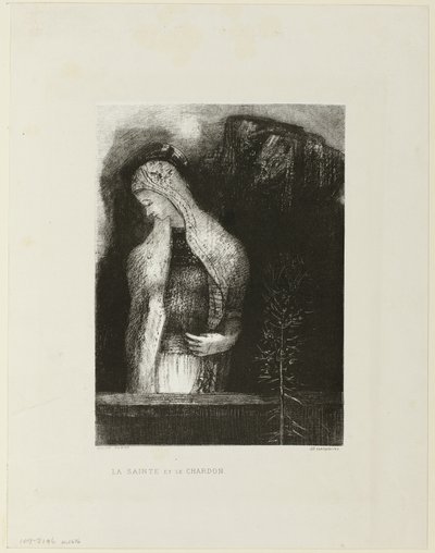 女圣徒和蓟草 作者 奥迪隆·雷顿（Odilon Redon）