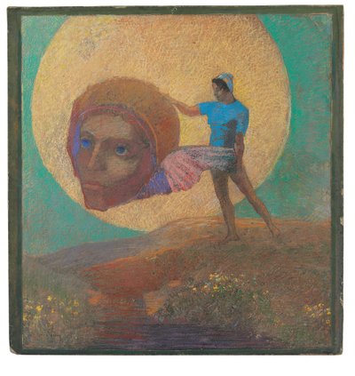 带有翼头的人物（lcare的堕落） 作者 奥迪隆·雷顿（Odilon Redon）