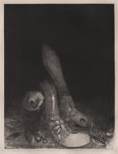 花落蟒蛇现 作者 奥迪隆·雷顿（Odilon Redon）