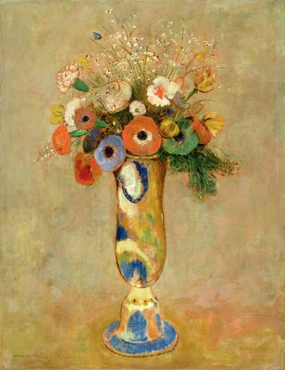 画在花瓶里的花 作者 奥迪隆·雷顿（Odilon Redon）