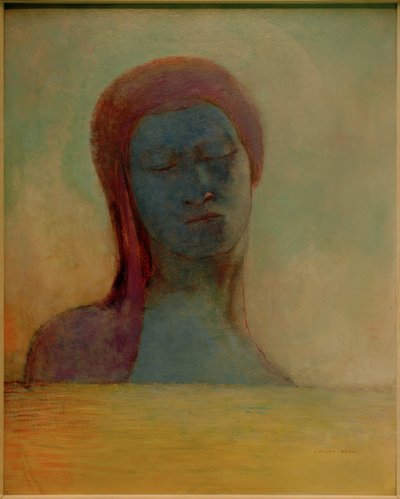 闭上眼睛 作者 奥迪隆·雷顿（Odilon Redon）