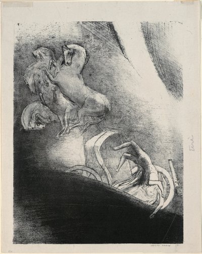 他一头栽进深渊，第 17 版，共 24 页 作者 奥迪隆·雷顿（Odilon Redon）