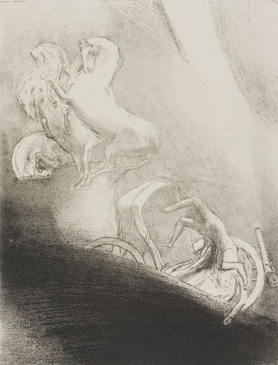 他一头栽进深渊，第 17 版，共 24 页 作者 奥迪隆·雷顿（Odilon Redon）