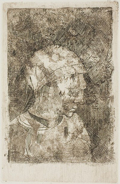 少女之首》（编译者题名） 作者 奥迪隆·雷顿（Odilon Redon）