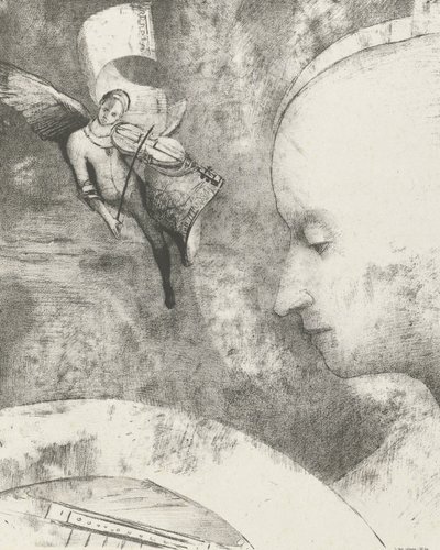 天堂艺术，1894年（打印） 作者 奥迪隆·雷顿（Odilon Redon）