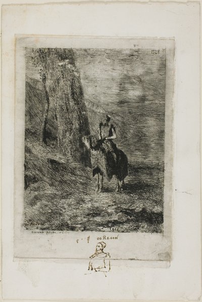 骑士等待 作者 奥迪隆·雷顿（Odilon Redon）