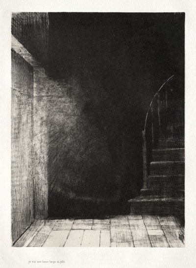 我看到一道闪光，又大又淡 作者 奥迪隆·雷顿（Odilon Redon）