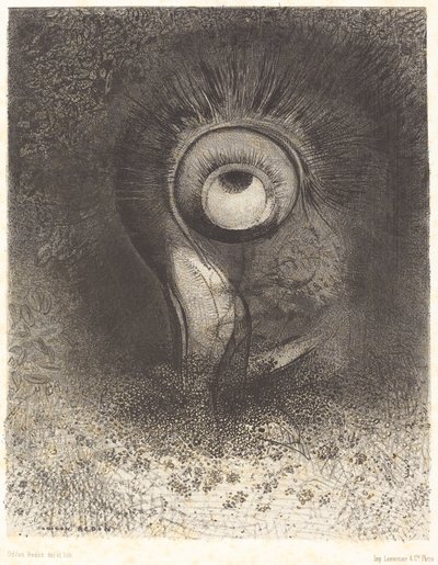 也许是在花丛中尝试的第一个幻象。 作者 奥迪隆·雷顿（Odilon Redon）