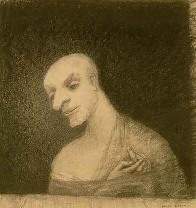虚构图，c.1881（纸上的粉笔和木炭） 作者 奥迪隆·雷顿（Odilon Redon）