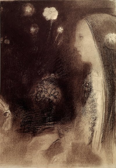 在梦中雕刻 Odilon Redon (1840-1916) 1879 年巴黎，私人收藏 作者 奥迪隆·雷顿（Odilon Redon）