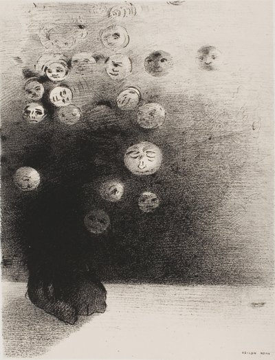 难道没有一个看不见的世界》，选自《陪审员 作者 奥迪隆·雷顿（Odilon Redon）