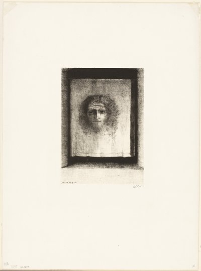 是面纱，是印记，第 1 版，共 6 版 作者 奥迪隆·雷顿（Odilon Redon）