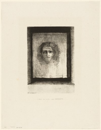 是面纱，是印记，第 1 版，共 6 版 作者 奥迪隆·雷顿（Odilon Redon）